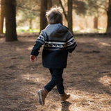 Kids Whale Bay NZ Wool Jacket - Charcoal