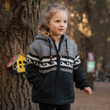 Kids Whale Bay NZ Wool Jacket - Charcoal