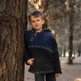 Kids Woodville Stitch NZ Wool Jersey - Blue