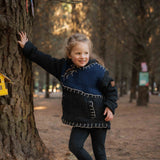 Kids Woodville Stitch NZ Wool Jersey - Blue