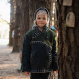 Kids Woodville Stitch NZ Wool Jersey - Forest