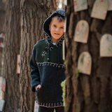 Kids Woodville Stitch NZ Wool Jersey - Forest