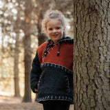 Kids Woodville Stitch NZ Wool Jersey - Orange