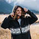 Mens Koru NZ Wool Jacket - Charcoal