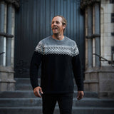 Mens Nordic Australian Lambswool Jersey - Black