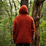 Men's Coastal NZ Wool Jersey - Burnt Orange