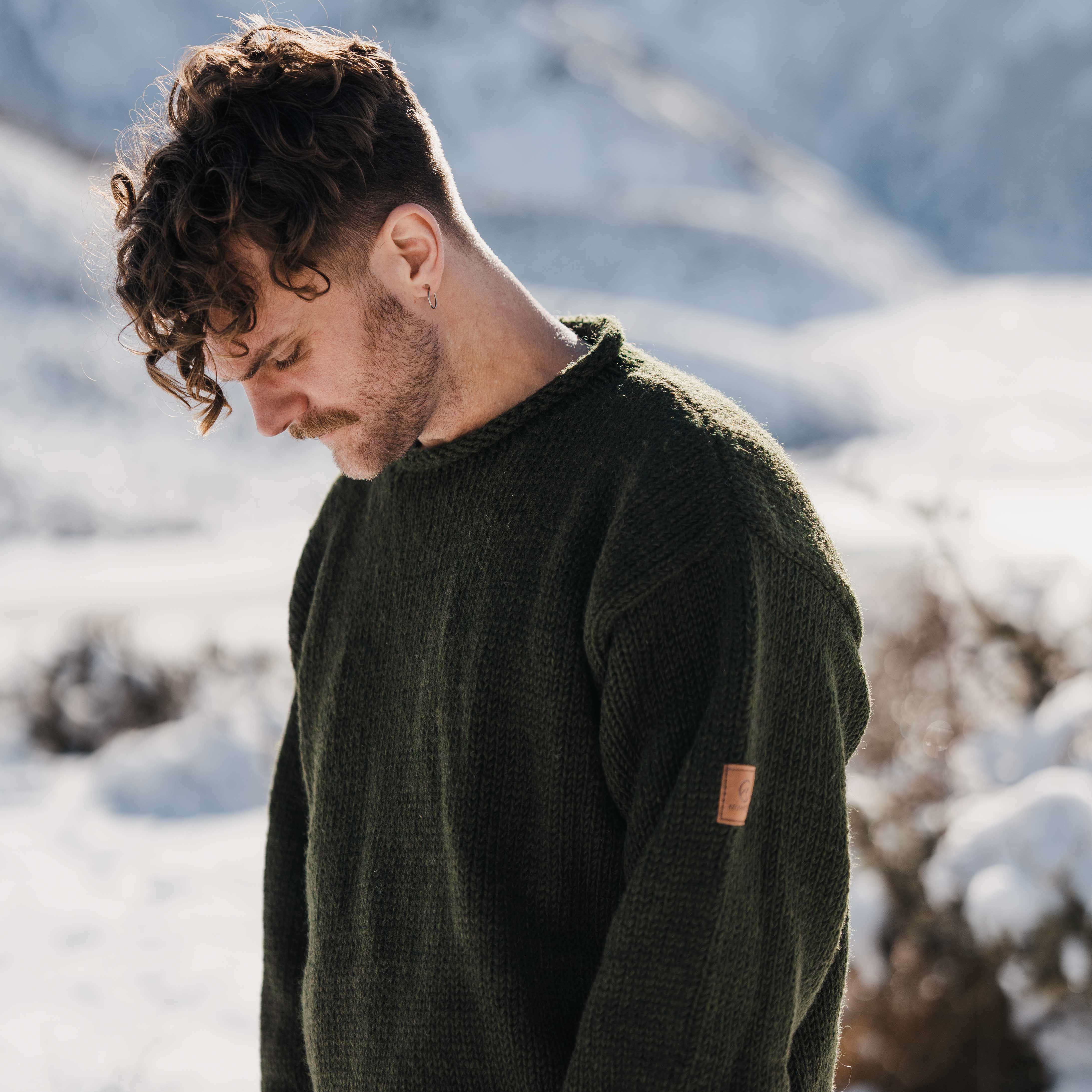 Men's Weekender NZ Wool Jersey - Forest Green