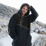 Mens Woodville Stitch NZ Wool Jersey - Forest Green