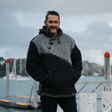 Mens Woodville Stitch NZ Wool Jersey - Grey