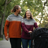 Mens Nordic Australian Lambswool Jersey - Rust