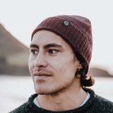 Merino Wool Fisherman Beanie - Grape