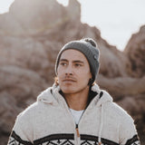 Merino Pom Pom Beanie - Slate