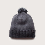 Merino Pom Pom Beanie - Slate