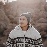 Merino Pom Pom Beanie - Slate