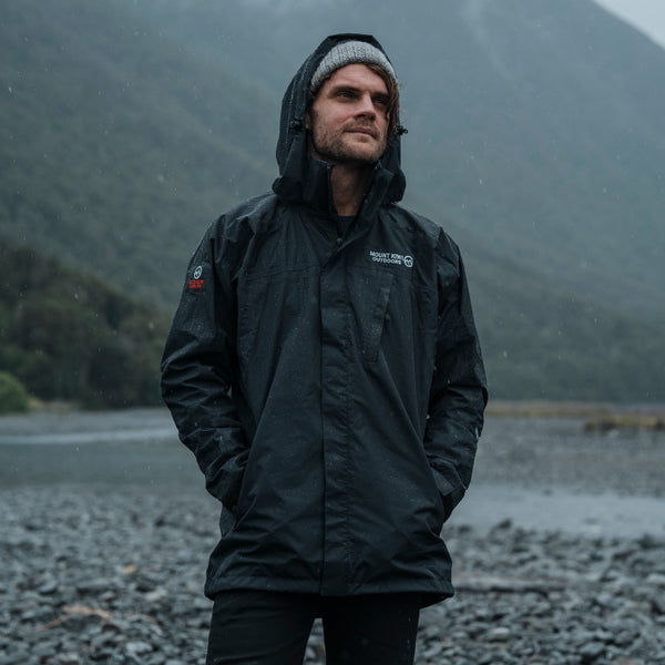 Mens black rain jacket online