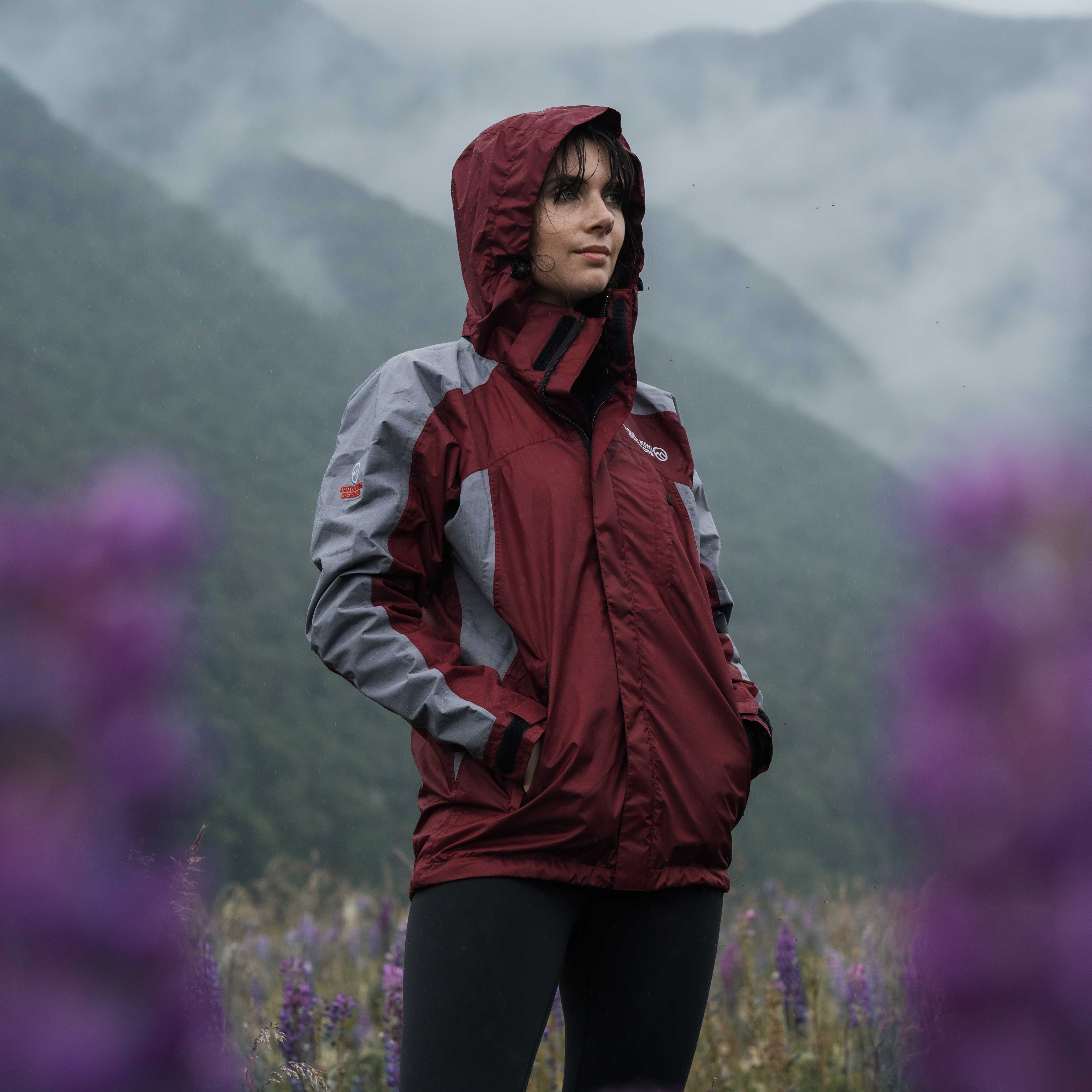 Ventura Waterproof Rain Jacket Women Red – Mount Kiwi