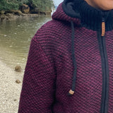 Women's Punakaiki NZ Wool Jacket - Berry
