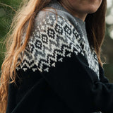 Womens Nordic Australian Lambswool Jersey - Black