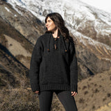Women's Coastal NZ Wool Jersey - Charcoal