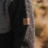 Womens Station Half Zip NZ Wool Jersey - Charcoal Grey