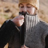 Womens Station Half Zip NZ Wool Jersey - Charcoal Grey