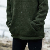 Womens Station Half Zip NZ Wool Jersey - Forest Green