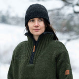 Womens Station Half Zip NZ Wool Jersey - Forest Green
