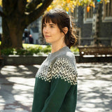 Womens Nordic Australian Lambswool Jersey - Forest