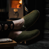 NZ Wool Slippers - Moss