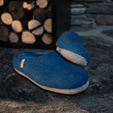 NZ Wool Slippers - Petrol