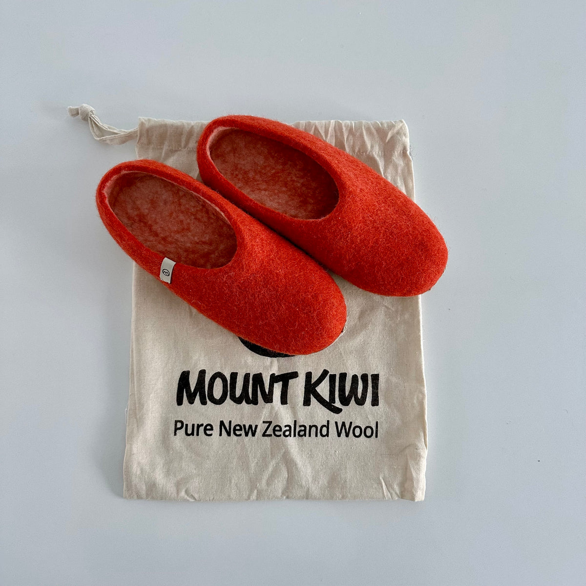 Adult Wool Slippers - Orange