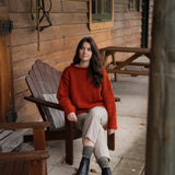 Women's Weekender NZ Wool Jersey - Burnt Orange