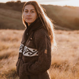Women's Koru NZ Wool Jacket - Dark Natural Brown