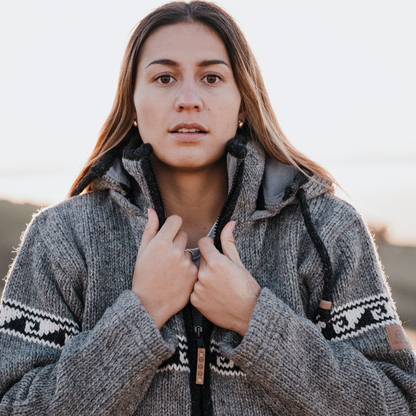 Raglan Wave Women - Stone Grey