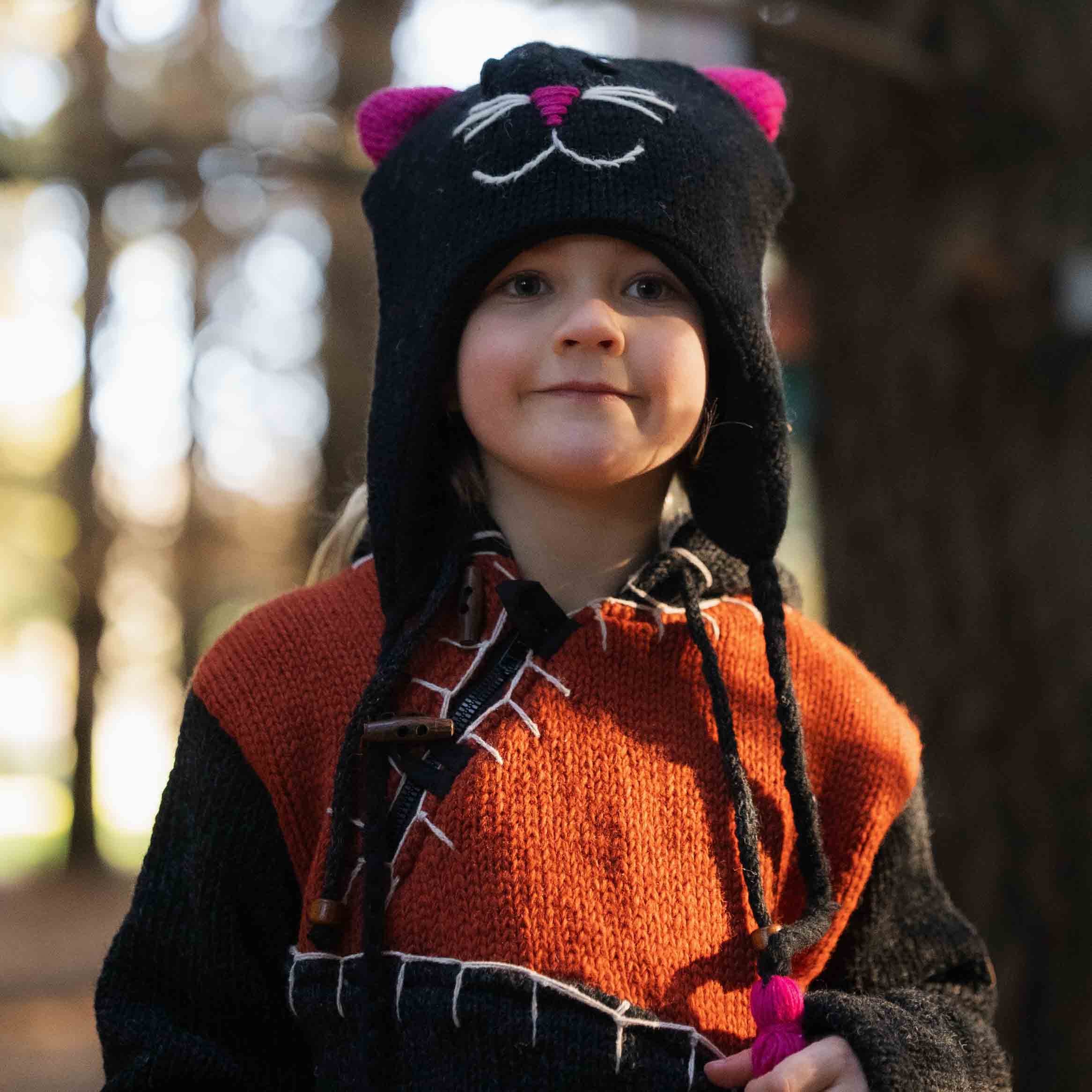 Kids Woodville Stitch NZ Wool Jersey - Orange