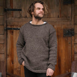 Mens Weekender NZ Wool Jersey - Dark Natural Brown