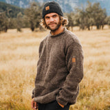 Mens Weekender NZ Wool Jersey - Dark Natural Brown