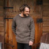 Mens Weekender NZ Wool Jersey - Dark Natural Brown