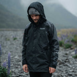 Ventura Waterproof Rain Jacket - Men Black Grey