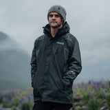 Ventura Waterproof Rain Jacket - Men Black Grey