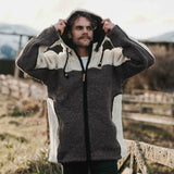 Mens Alpine NZ Wool Jacket - Brown