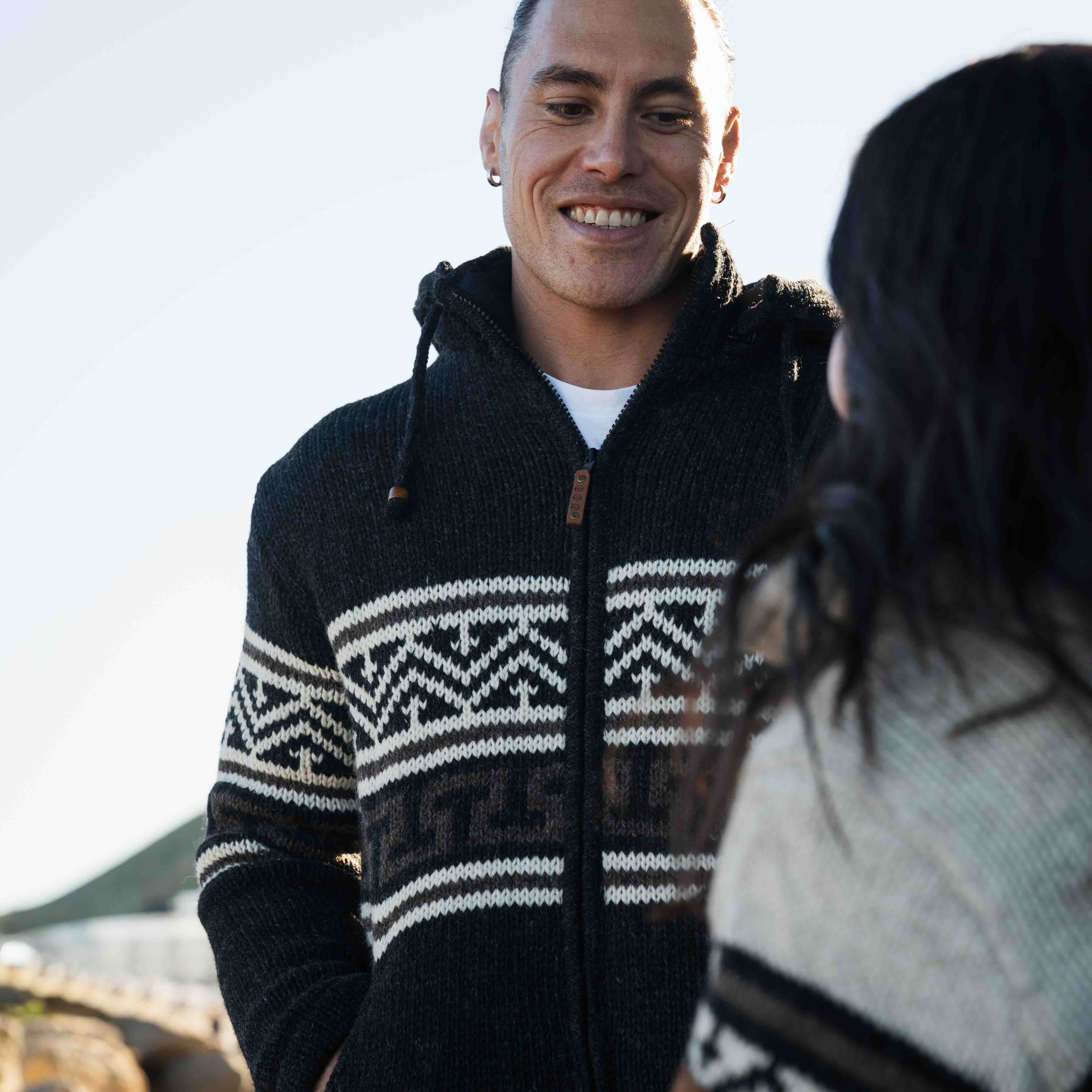 Mens Te Anau NZ Wool Jacket - Charcoal