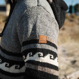 Mens Whale Bay NZ Wool Jacket - Charcoal
