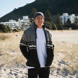 Mens Whale Bay NZ Wool Jacket - Charcoal