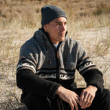Mens Whale Bay NZ Wool Jacket - Charcoal