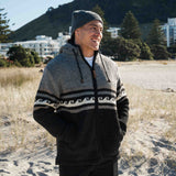 Mens Whale Bay NZ Wool Jacket - Charcoal