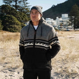 Mens Whale Bay NZ Wool Jacket - Charcoal