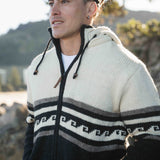 Mens Whale Bay NZ Wool Jacket - Cream Mix