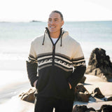 Mens Whale Bay NZ Wool Jacket - Cream Mix