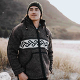 Men's Koru NZ Wool Jacket - Dark Natural Brown